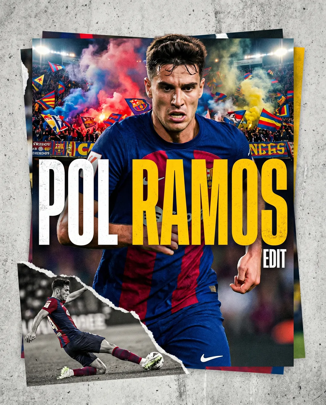 Cartel de ascenso de fútbol con celebración del equipo