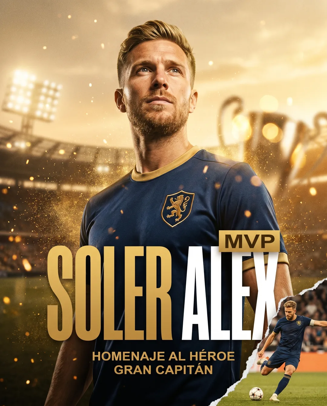 Cartel de cumpleaños para un futbolero personalizado